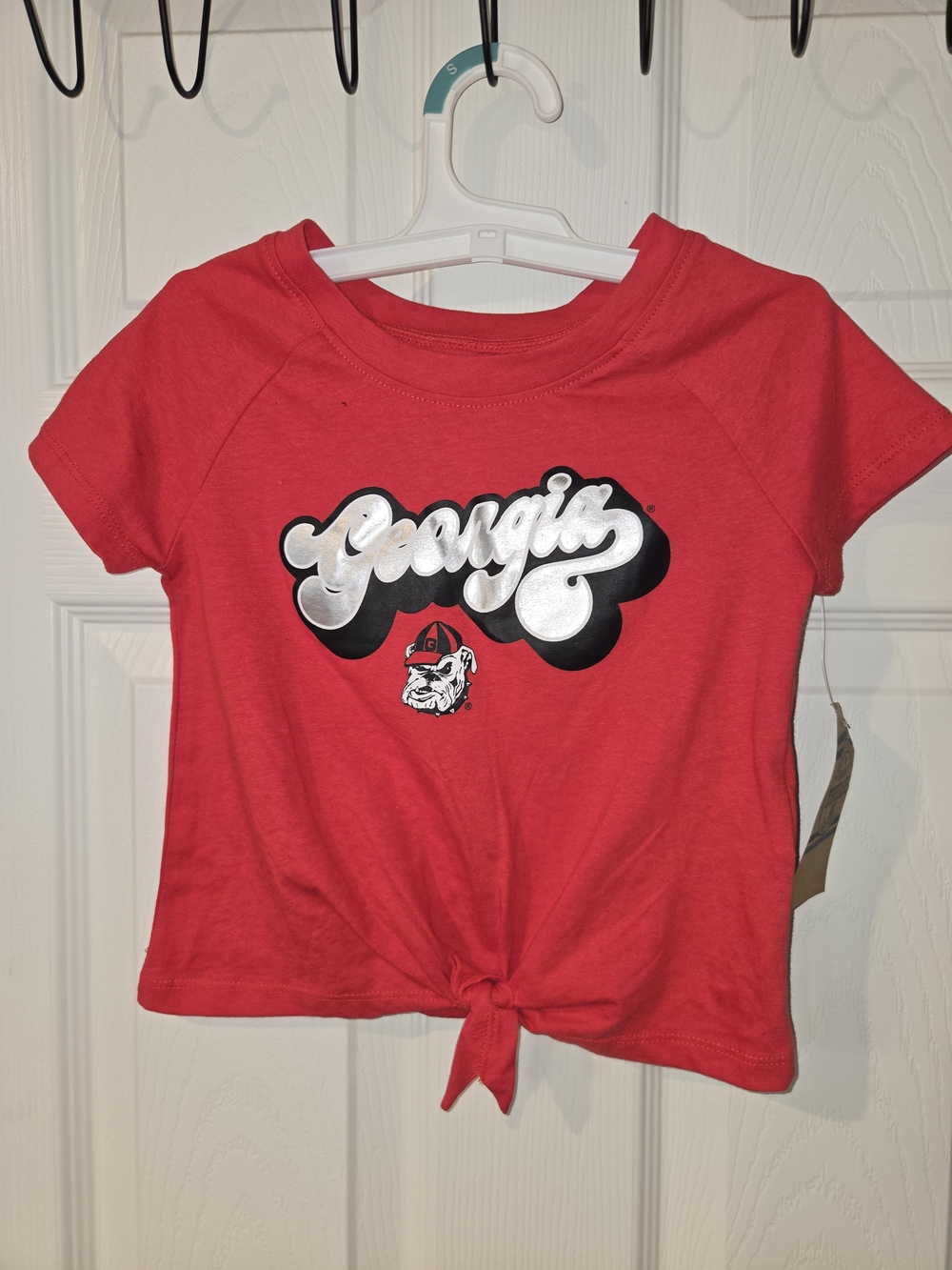 Rivalry Threads Red Georgia Knot-Front Tee Kids Xs